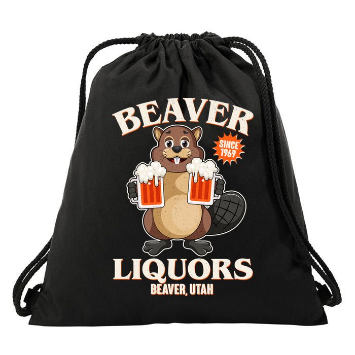Beaver Liquors Since 1969 Beaver Utah Drawstring Bag
