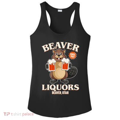 Beaver Liquors Since 1969 Beaver Utah Ladies PosiCharge Competitor Racerback Tank