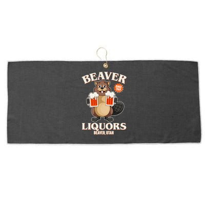 Beaver Liquors Since 1969 Beaver Utah Large Microfiber Waffle Golf Towel