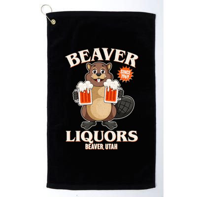 Beaver Liquors Since 1969 Beaver Utah Platinum Collection Golf Towel