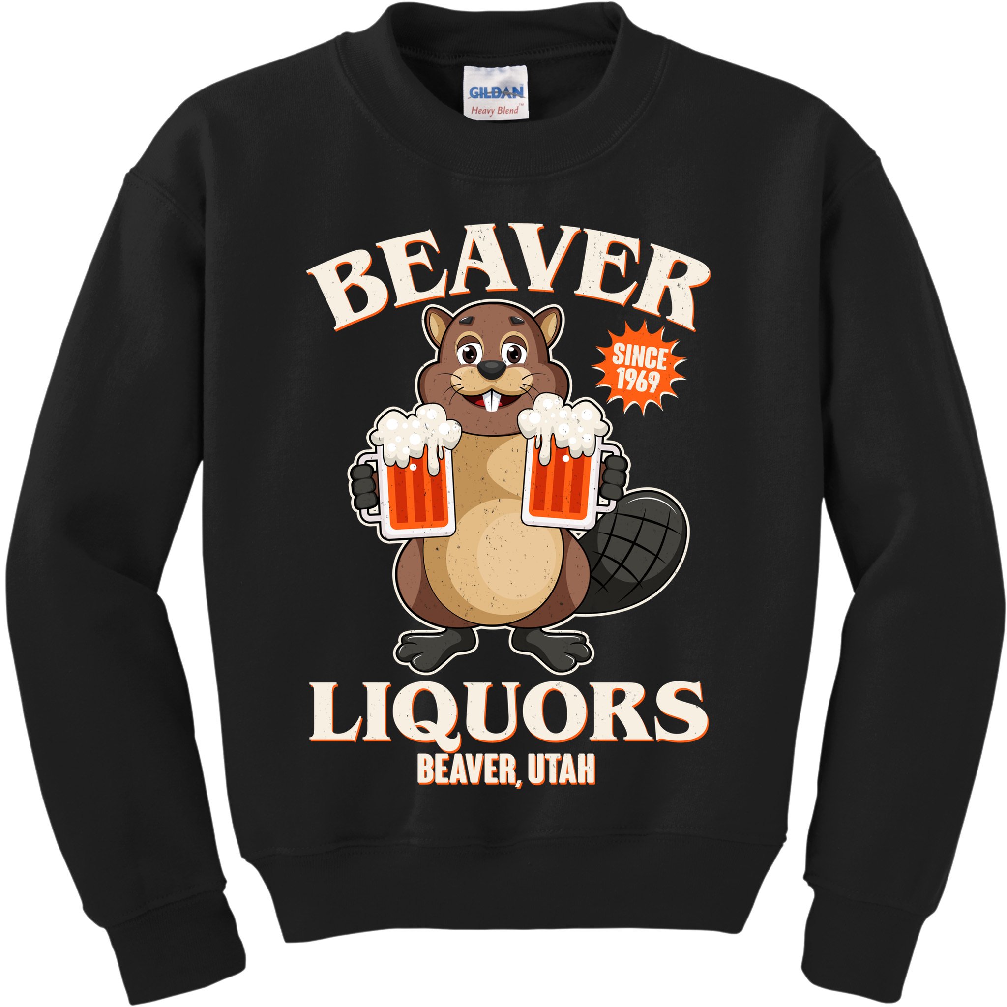 Beaver Liquors Since 1969 Beaver Utah Kids Sweatshirt