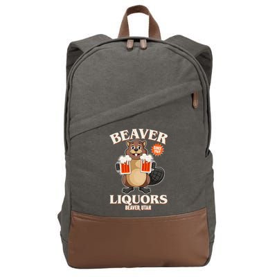 Beaver Liquors Since 1969 Beaver Utah Cotton Canvas Backpack