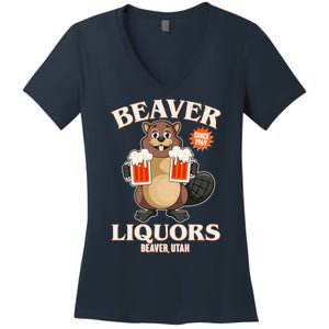 Beaver Liquors Since 1969 Beaver Utah Women's V-Neck T-Shirt