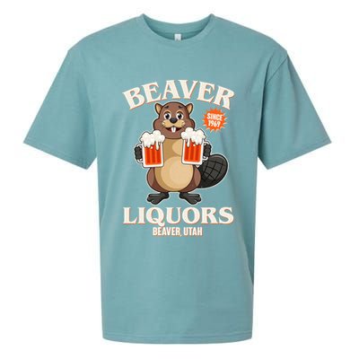 Beaver Liquors Since 1969 Beaver Utah Sueded Cloud Jersey T-Shirt
