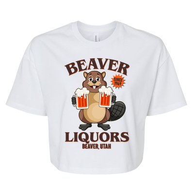 Beaver Liquors Since 1969 Beaver Utah Bella+Canvas Jersey Crop Tee