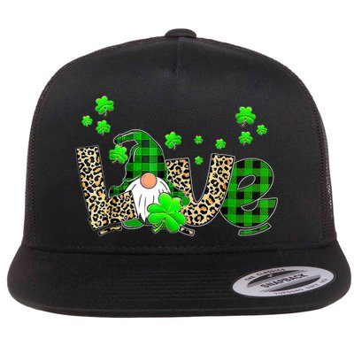 Bleached Love St Patricks Day Gnomes Shamrock Gift Flatbill Hat