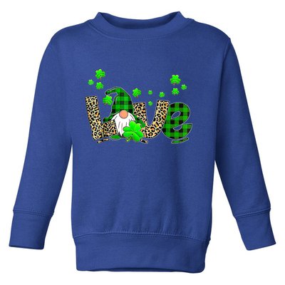 Bleached Love St Patricks Day Gnomes Shamrock Gift Toddler Sweatshirt