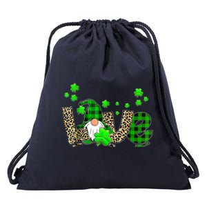 Bleached Love St Patricks Day Gnomes Shamrock Gift Drawstring Bag