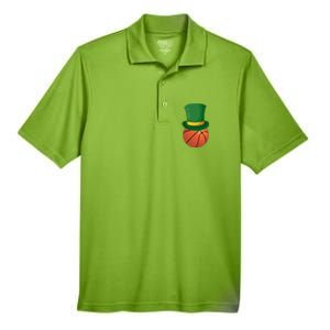 Basketball Leprechaun St Patrick's Day Sport Funny Gift Men's Origin Performance Pique Polo