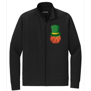 Basketball Leprechaun St Patrick's Day Sport Funny Gift Stretch Full-Zip Cadet Jacket