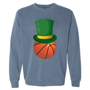 Basketball Leprechaun St Patrick's Day Sport Funny Gift Garment-Dyed Sweatshirt