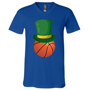 Basketball Leprechaun St Patrick's Day Sport Funny Gift V-Neck T-Shirt