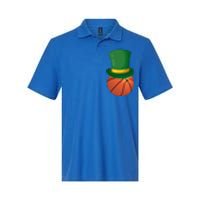 Basketball Leprechaun St Patrick's Day Sport Funny Gift Softstyle Adult Sport Polo