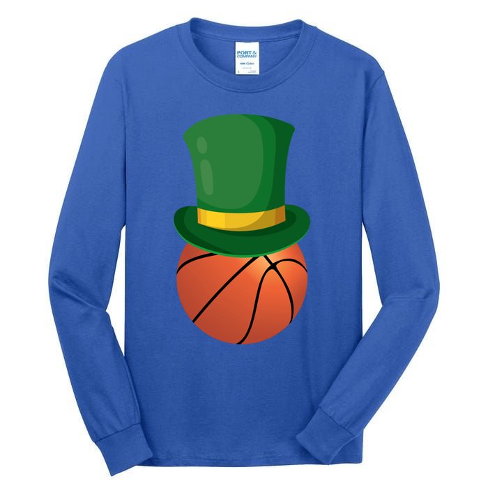 Basketball Leprechaun St Patrick's Day Sport Funny Gift Tall Long Sleeve T-Shirt