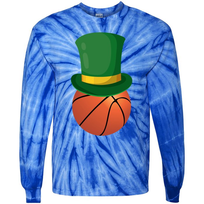 Basketball Leprechaun St Patrick's Day Sport Funny Gift Tie-Dye Long Sleeve Shirt