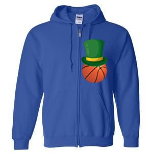 Basketball Leprechaun St Patrick's Day Sport Funny Gift Full Zip Hoodie