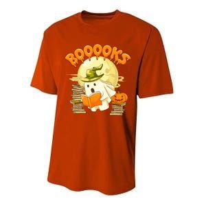 Books Lover Spooky Ghost Reading Book Halloween Costume Funny Gift Performance Sprint T-Shirt