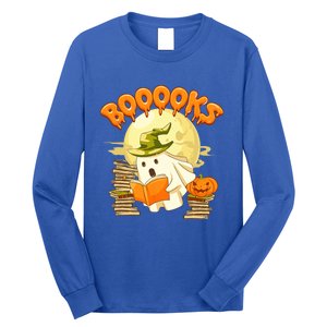 Books Lover Spooky Ghost Reading Book Halloween Costume Funny Gift Long Sleeve Shirt