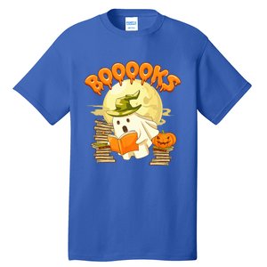 Books Lover Spooky Ghost Reading Book Halloween Costume Funny Gift Tall T-Shirt