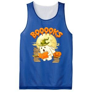 Books Lover Spooky Ghost Reading Book Halloween Costume Funny Gift Mesh Reversible Basketball Jersey Tank