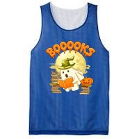 Books Lover Spooky Ghost Reading Book Halloween Costume Funny Gift Mesh Reversible Basketball Jersey Tank