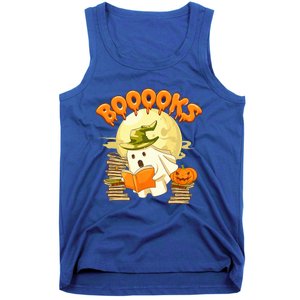 Books Lover Spooky Ghost Reading Book Halloween Costume Funny Gift Tank Top