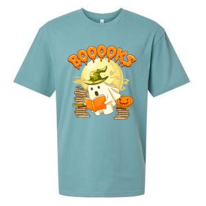 Books Lover Spooky Ghost Reading Book Halloween Costume Funny Gift Sueded Cloud Jersey T-Shirt