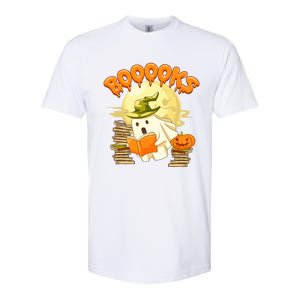 Books Lover Spooky Ghost Reading Book Halloween Costume Funny Gift Softstyle CVC T-Shirt