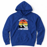 Bucket List Sky Diving Vintage Skydiver Skydiving Parachute Hoodie