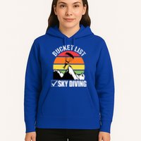 Bucket List Sky Diving Vintage Skydiver Skydiving Parachute Hoodie