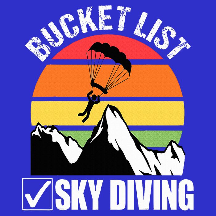 Bucket List Sky Diving Vintage Skydiver Skydiving Parachute Hoodie