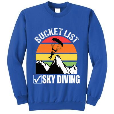 Bucket List Sky Diving Vintage Skydiver Skydiving Parachute Sweatshirt