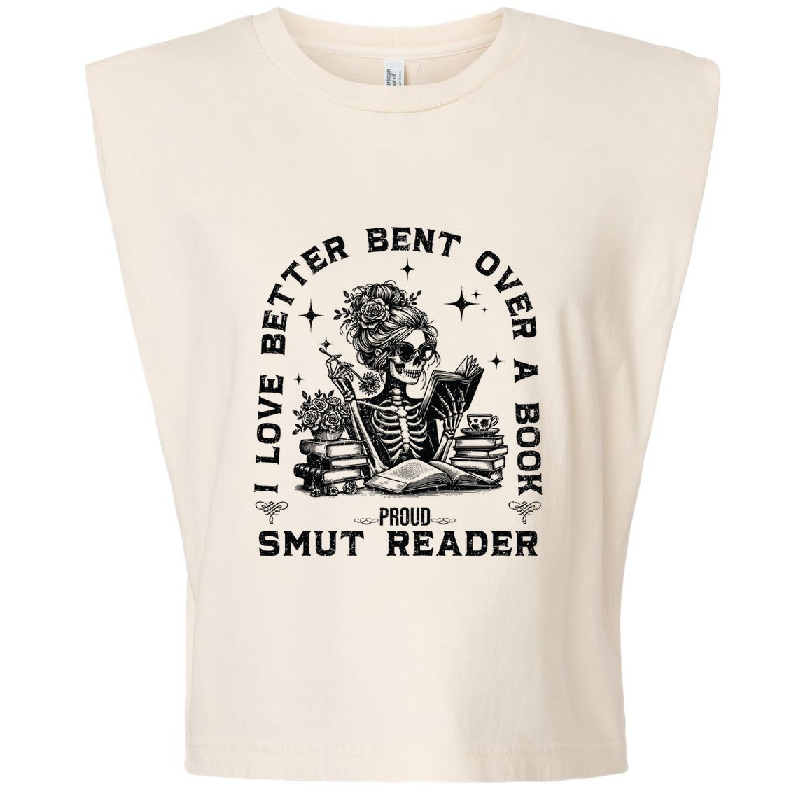 Book Lover Spread Those Pages Garment-Dyed Women's Muscle Tee