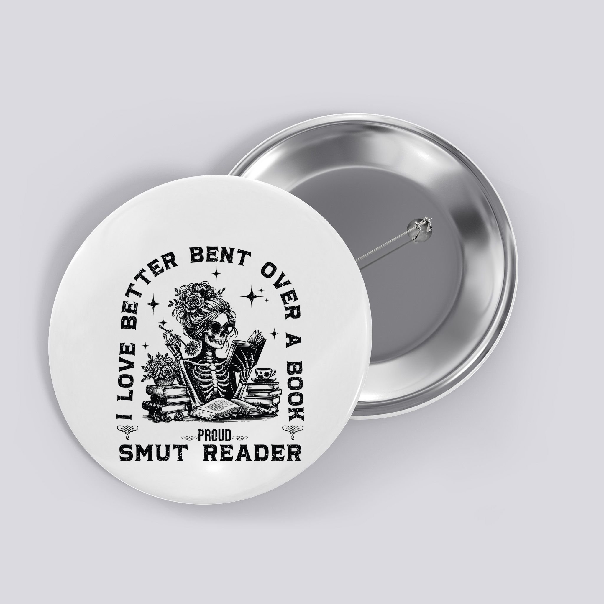 Book Lover Spread Those Pages Button