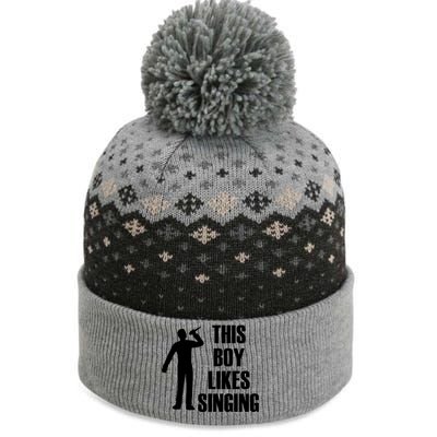 Boy Likes Singing Voice Coach Music Teacher Gift The Baniff Cuffed Pom Beanie