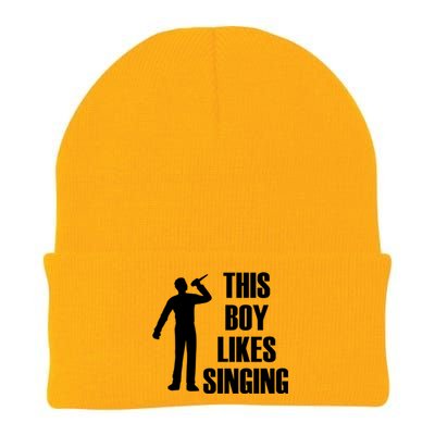 Boy Likes Singing Voice Coach Music Teacher Gift Knit Cap Winter Beanie