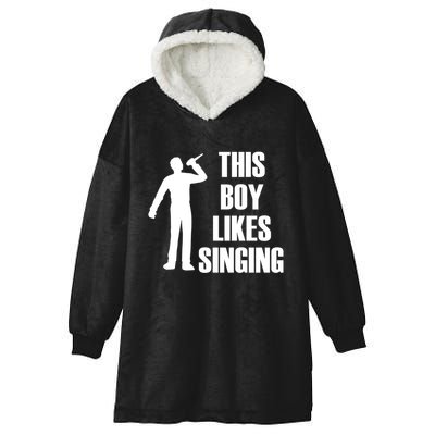 Boy Likes Singing Voice Coach Music Teacher Gift Hooded Wearable Blanket