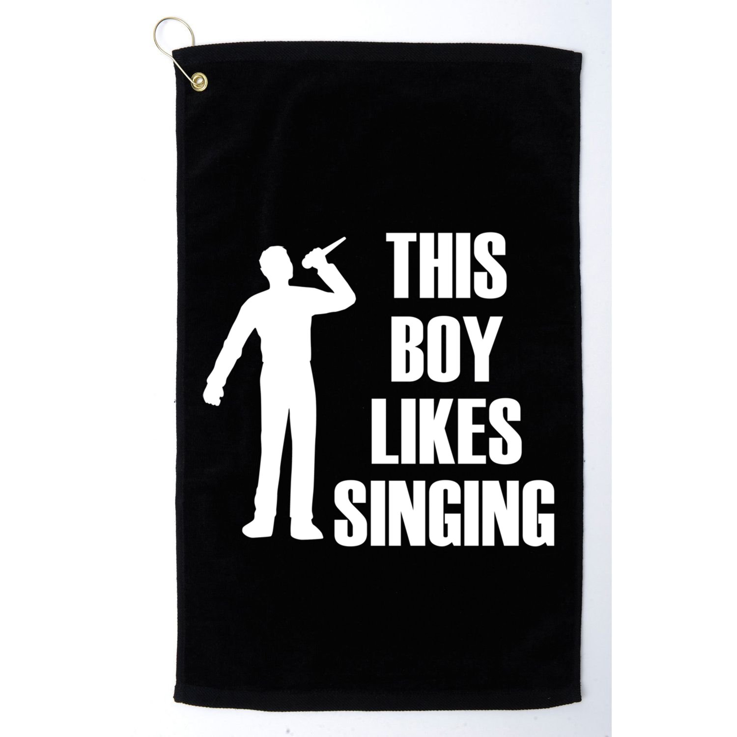 Boy Likes Singing Voice Coach Music Teacher Gift Golf Towel