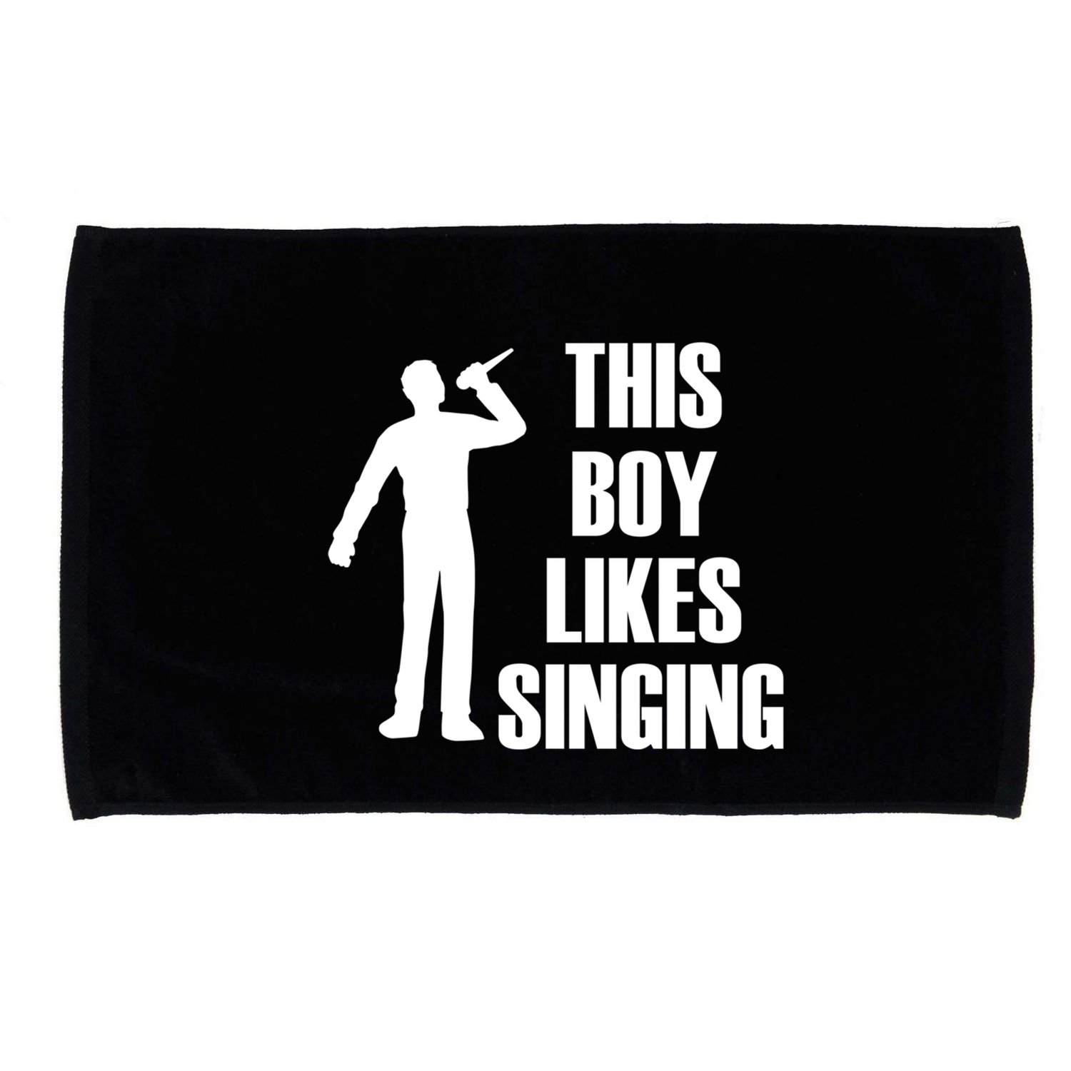 Boy Likes Singing Voice Coach Music Teacher Gift Microfiber Hand Towel