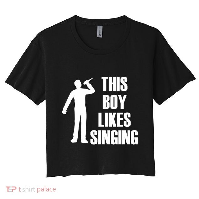 Boy Likes Singing Voice Coach Music Teacher Gift Crop Top