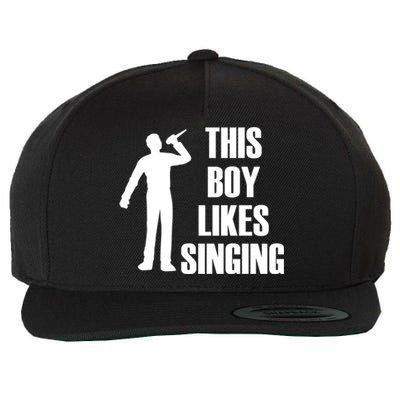 Boy Likes Singing Voice Coach Music Teacher Gift Wool Snapback Cap