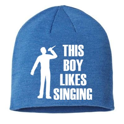 Boy Likes Singing Voice Coach Music Teacher Gift Sustainable Beanie