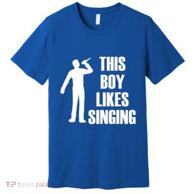 Boy Likes Singing Voice Coach Music Teacher Gift Premium T-Shirt
