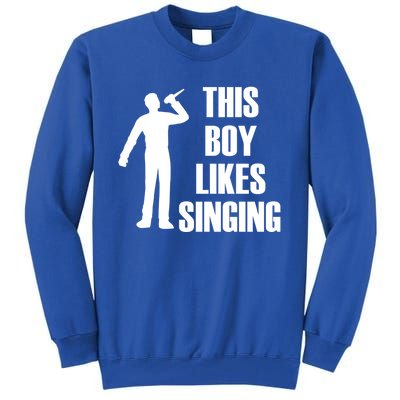 Boy Likes Singing Voice Coach Music Teacher Gift Tall Sweatshirt