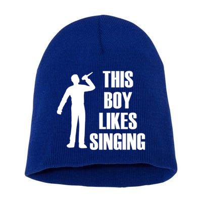 Boy Likes Singing Voice Coach Music Teacher Gift Short Acrylic Beanie