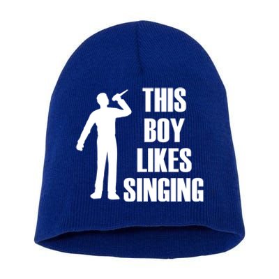 Boy Likes Singing Voice Coach Music Teacher Gift Short Acrylic Beanie