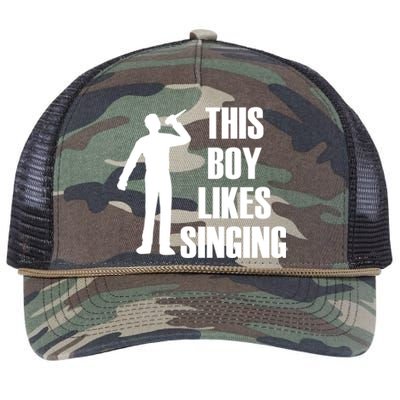 Boy Likes Singing Voice Coach Music Teacher Gift Retro Rope Trucker Hat Cap