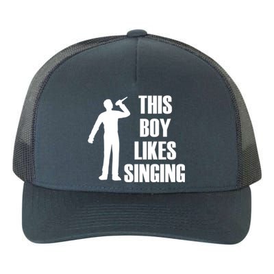 Boy Likes Singing Voice Coach Music Teacher Gift Yupoong Adult 5-Panel Trucker Hat