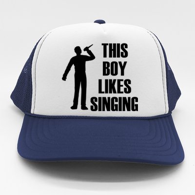 Boy Likes Singing Voice Coach Music Teacher Gift Trucker Hat