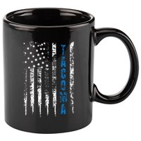 Blue Line Tacoma Distressed National Police Week 11oz C Handle Ceramic Mug